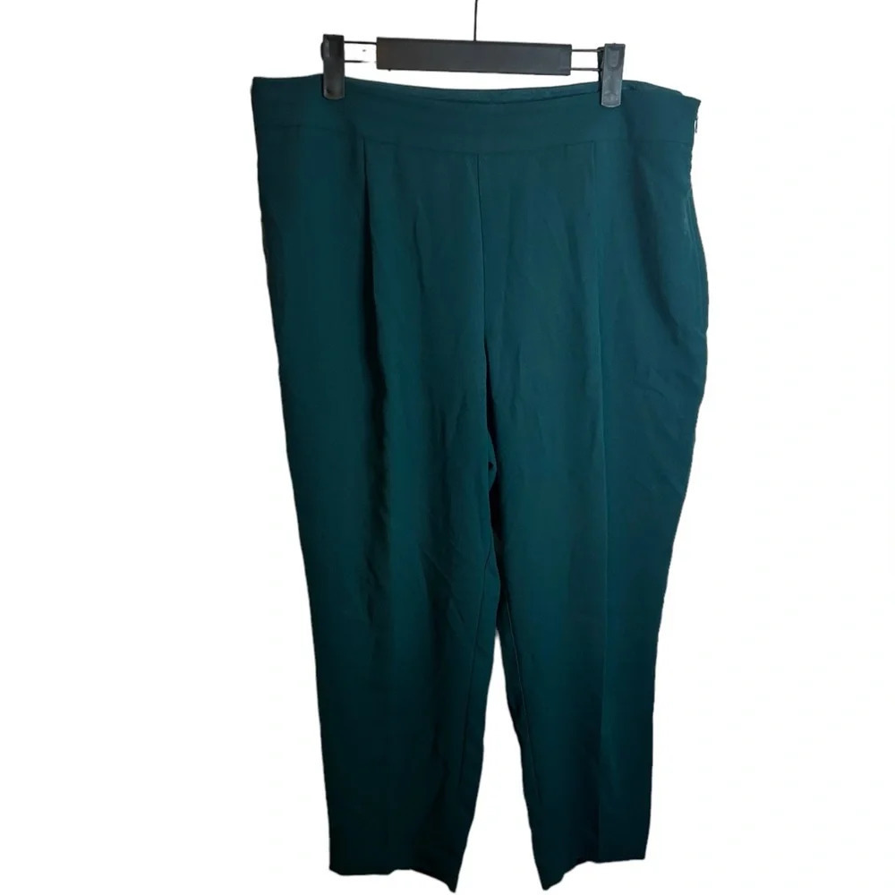 ANTHROPOLOGIE TEAL ESSENTIAL TAPER PANTS
